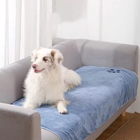 Serviette absorbante en microfibre pour animaux de compagnie, serviette de bain pour animaux, serviette brodée pour chat et chien, couverture