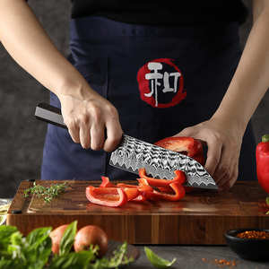<span class=keywords><strong>Couteau</strong></span> <span class=keywords><strong>Santoku</strong></span> japonais en acier Damas forgé, ultra-affûté, manche en bois d'ébène, <span class=keywords><strong>couteau</strong></span> de cuisine multifonctionnel pour trancher - Product Image 5