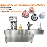 Machine automatique de remplissage et de scellage de gobelets pour poudre de café, type linéaire, scelleuse de capsules en plastique pour poudre, liquide et sauce