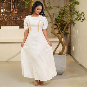 Vestido Casual Elegante con Bordado Premium, Ropa Maxi Estilosa para Mujer, al por Mayor - Product Image 2