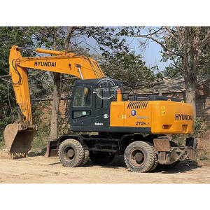 Excavadora de ruedas Original de segunda mano Hyundai usada en gran demanda 210W-7 Excavadora de ruedas de construcción de excavación grande y pesada - Product Image 1