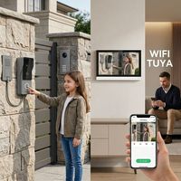 Nouveau système d'interphone vidéo intelligent Wi-Fi IP 2 fils Tuya pour villa, sonnette de porte, contrôle à distance via application, prix usine abordable