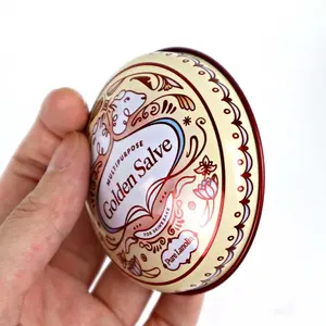 Perfume vintage redondo personalizado 1 OZ 1.5 2 OZ lata de bálsamo labial pequena caixa de lata com tampa deslizante
