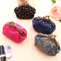 Logo Kustom Bintang Kantong Koin Dompet Wanita Kunci Tas Kosmetik Gesper Clutch Dompet Koin Gesper Snap Penutupan Tas Lipstik