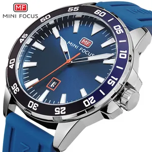 MINI FOCUS MF0020G Sport uhr Herren Wasserdichte Armbanduhr Quarzuhren Luxusmarke Silikon armband Relogio Masculino Clock Man