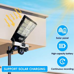 Lámpara Solar con Triple Lente y Cámara 4G <span class=keywords><strong>SIM</strong></span> WIFI Todo en Uno con CCTV y PIR V380pro - Product Image 2