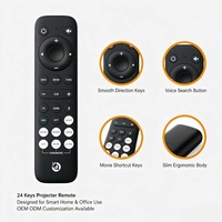 Télécommande vocale intelligente pour projecteur JCXK 24 touches, télécommande universelle sans fil IR avec personnalisation OEM ODM