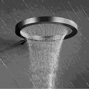 Pommeau de douche suspendu entièrement en cuivre, pulvérisateur rond pour usage domestique, noir, blanc, or, gris, 8923 - Product Image 2
