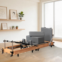 Lit et table de Pilates pliables en bois de chêne durable avec garantie de 3 ans - Équipement d'exercice portable pour la maison