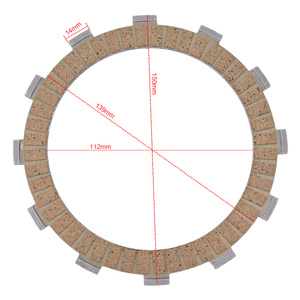8pcs giấy dựa trên xe gắn máy ly hợp tấm cho khí gas SM250 HM cre250 tc570 bắc cực mèo 400 dvx - Product Image 1