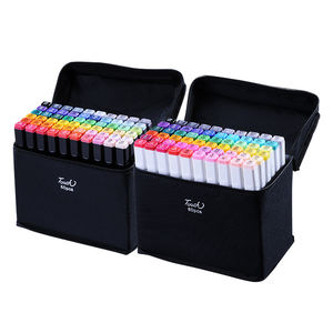 ปากกาแอลกอฮอล์คุณภาพสูง สต็อกใหม่ แห้งเร็ว พร้อมกระเป๋าผ้าแคนวาส ปากกาเมจิกแอลกอฮอล์แบบถาวรสำหรับวาดภาพ - Product Image 1