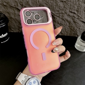 เคสโทรศัพท์มือถือแม่เหล็กเลเซอร์สุดหรูสำหรับ Apple17promax พร้อมสติ๊กเกอร์เลนส์สำหรับ IPhone16  ฐานยึด 15 Skin Sense 14 ฝาครอบป้องกัน 13 - Product Image 4