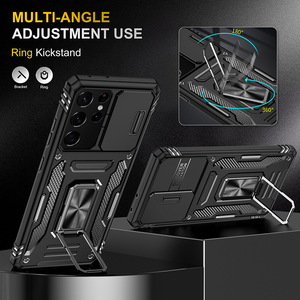 Funda Híbrida para Samsung Galaxy A32 <span class=keywords><strong>A42</strong></span> con Protector de Cámara Deslizante, Anillo de Soporte y Protección Antigolpes - Product Image 2