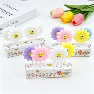 ชุดเทียนตกแต่งเค้กวันเกิดรูปดอกทานตะวันจากโรงงานผลิตเทียนมืออาชีพสำหรับงานปาร์ตี้ - Product Image 4