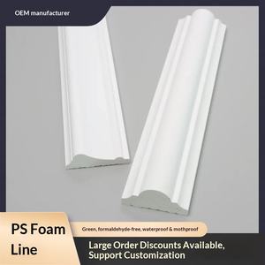 Plinthe en mousse PS étanche du fabricant d'origine, ligne décorative unie pour cadre de porte, bordure d'angle et plinthe murale - Product Image 2