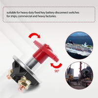 Interrupteur rotatif de déconnexion de batterie 300A 12V 24V, interrupteur de coupure d'isolateur de batterie de voiture, interrupteur principal électrique de bateau de camion de camping-car