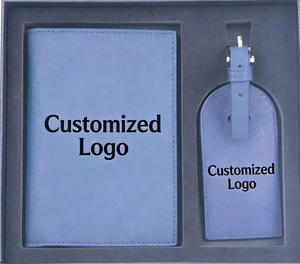 Set de Porta Pasaportes y Etiqueta de Equipaje Personalizados, Funda de Cuero PU para Pasaporte, Cartera, Porta Pasaportes de Viaje Delgado y Lujoso para Hombres y Mujeres - Product Image 2