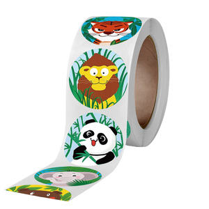 Rollo de Adhesivos Divertidos con Dibujos Animados de Animales para Niños, Adhesivos para Rascar de 1 Pulgada, Material Escolar para Maestros, Incentivo y Motivación - Product Image 3