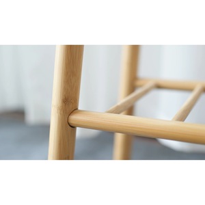 Modern Console <b>Table</b> Bamboo <b>White</b> Top Storage Rack Living Room Entryway Furniture - Product Image 4