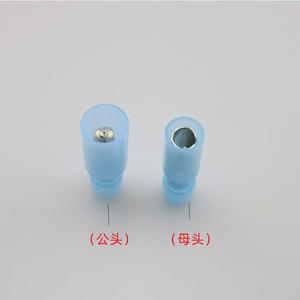 Conectores de cable macho y hembra en forma de bala, 2-156, terminales aislados preconectados a presión en frío, azul transparente, 1000 juegos - Product Image 2