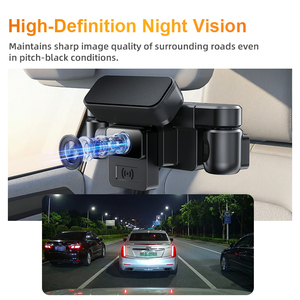 360 Degree Panoramic IPS Screen Dashcam with WiFi Mobile App Control Collision <strong>Lock</strong> 1 Year Warranty for Car/Truck Black Box X16 - Product Image 4