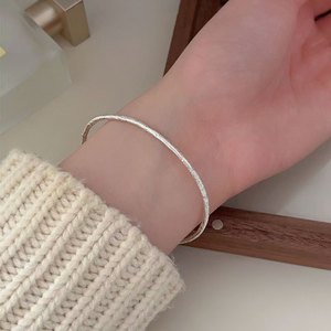 Brazaletes Cóncavos y Convexos de Plata de Ley 925, 3.5 mm de Ancho, Estilo Moderno, Joyería Fina para Mujer, Idea de Regalo para Fiesta o Boda, Micro - Product Image 5