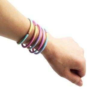 جديد تصميم الشعر العلاقات مطاطا الشعر قوس قزح الأربطة المطاطية متعدد الألوان الشعر حبل - Product Image 3