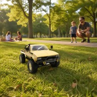 Camionnette télécommandée, échelle 1/16, 4x4, tout-terrain, 2,4 G, voiture électrique en métal avec chargeur - Cadeau pour enfants et garçons