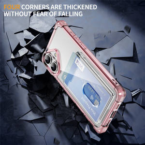 Coque de protection antichoc mate en TPU et PC avec porte-cartes intégré pour iPhone 17, 16, 15, 14, <span class=keywords><strong>13</strong></span> <span class=keywords><strong>Pro</strong></span> Max - Product Image 6