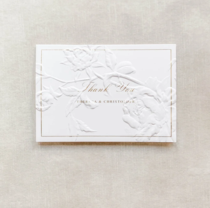 Tarjeta de Invitación de Boda con Diseño Floral en Relieve Personalizado, para Papelería de Boda - Product Image 3