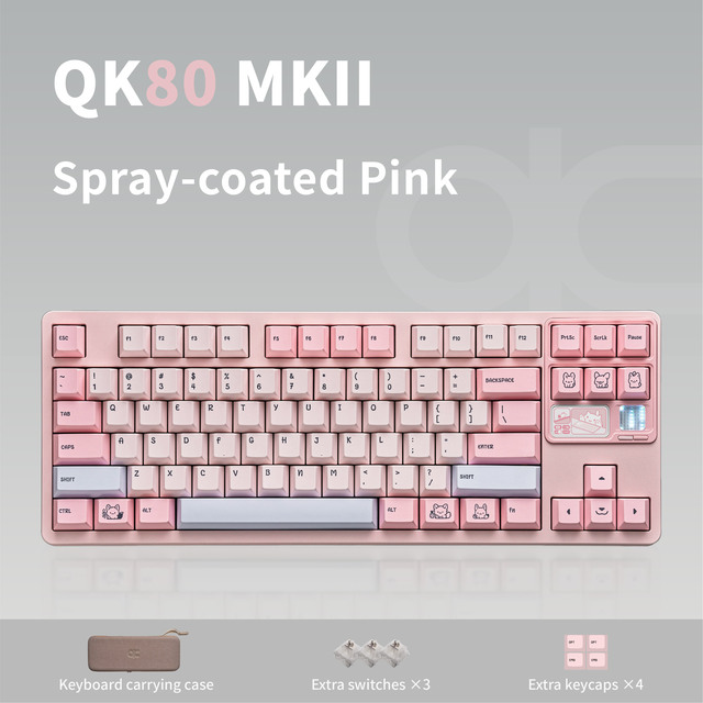 Global Distributor Wanted QK80 MKII Aluminum Custom Mechanical Keyboard Tri-Mode Gasket Structure