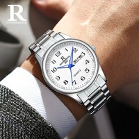 Montre Senior Homme Femme Couple Loisirs Étanche Quartz Acier Inoxydable Alliage Verre Saphir Aiguille Jour/Date Exams