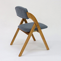 Chaise de salle à manger rembourrée de style nordique personnalisée, chaise pliante moderne en bois massif pour restaurant et bureau