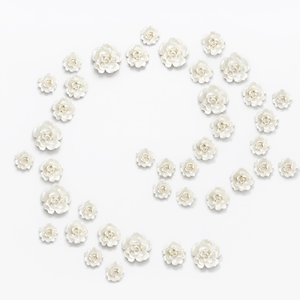 Decoración de Pared 3D Etechan con Rosas Blancas para el Hogar, Dormitorio, Sala de Estar, Fondo para Fiestas - Product Image 2