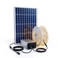 Bande lumineuse LED solaire intérieure/extérieure à panneaux séparés 5M 10M DIY Décoration Maison Intelligente Armoire Escaliers Sans Câblage Zéro Facture d'Électricité