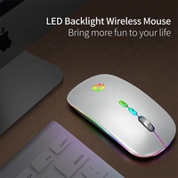 Schlanke tragbare optische RGB-Spiele BT 2.4G USB-PC Laptop-Computer Wiederauf ladbare drahtlose Maus