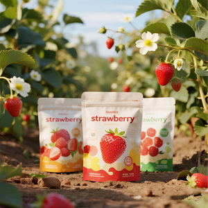 Atacado Custom Printing Pineapple Peach Mango Morangos Congelar Frutas Secas <span class=keywords><strong>Snacks</strong></span> Auto-selagem De Folha De Alumínio Saco Embalagem - Product Image 4