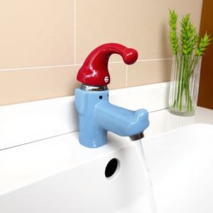 Lavabo en céramique pour enfants, thème Cendrillon coloré, design mignon <span class=keywords><strong>de</strong></span> dessin animé, à trou unique, pour salon/hall - Product Image 1