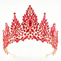 Couronne de Mariée en Alliage de Cristal et Strass Style Baroque pour Concours de Beauté, Bal de Promo, Anniversaire, Mariage