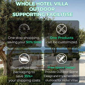 Juego de Sofás de Jardín de Lujo, Sofás Modernos para Exteriores de Hotel, Sofá de Madera en Forma de L, Muebles de Patio de Teca, Juego de Muebles de Exterior Impermeables - Product Image 3