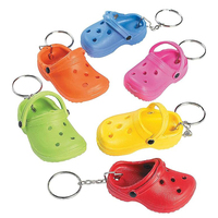 Mini porte-clés en caoutchouc amusants en forme de pantoufle, personnalisables par impression, découpe et estampage - Accessoires vestimentaires