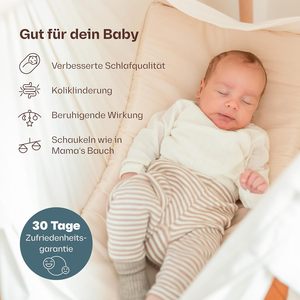 Cuna Mecánica para Bebé Lottili, Color Blanco, con Motor, Funciona con Batería y USB, Hecha en Alemania - Product Image 2