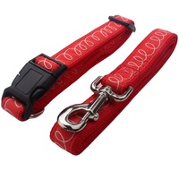Collier et laisse pour chien en nylon tressé, motif personnalisé de luxe, avec fonction de sécurité détachable, sans quantité minimale de commande