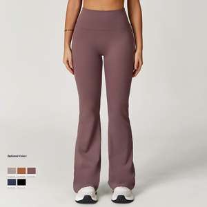 Gambali a <span class=keywords><strong>vita</strong></span> <span class=keywords><strong>alta</strong></span> Lifting gambali per donne allenamento palestra Yoga <span class=keywords><strong>pantaloni</strong></span> con comodo Design Flare per lo sport - Product Image 3