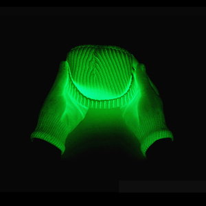 NUEVOS guantes cálidos y suaves que brillan intensamente Decoración Accesorios de mano Necesita UV en la oscuridad Guantes de luz negra Guante de punto elástico - Product Image 4