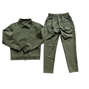 Chaqueta deportiva impermeable de poliamida con logotipo personalizado para hombre, conjunto de dos piezas con cremallera y cortavientos. - Product Image 1