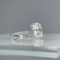 Bague de mariage MuShan en argent sterling 925 avec diamant Moissanite couleur D VVS1 pour femme, bijoux fins brevetés MST
