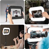 Anneau lumineux LED multifonctionnel portable pour l'enregistrement vidéo en extérieur avec support stabilisateur et télécommande pour smartphone et appareil photo