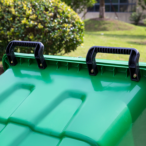 400 लीटर कचरा ट्रॉली हरी हरी हरी हरी हरी-भरी हुई डंपिंग कार्ट आउटडोर स्क्वायर प्लाजा सार्वजनिक अपशिष्ट बिन कचरा बिन ट्रॉली - Product Image 5