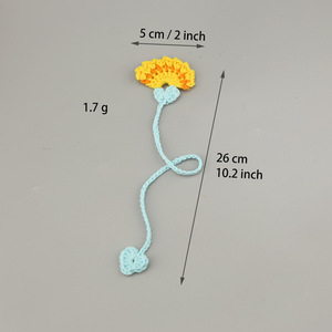 Fleur en crochet faite à la main, colorée, en forme de queue de poisson - Porte-livre, breloque pour sac et attache-rideau multi-usages, style bohème - Product Image 3